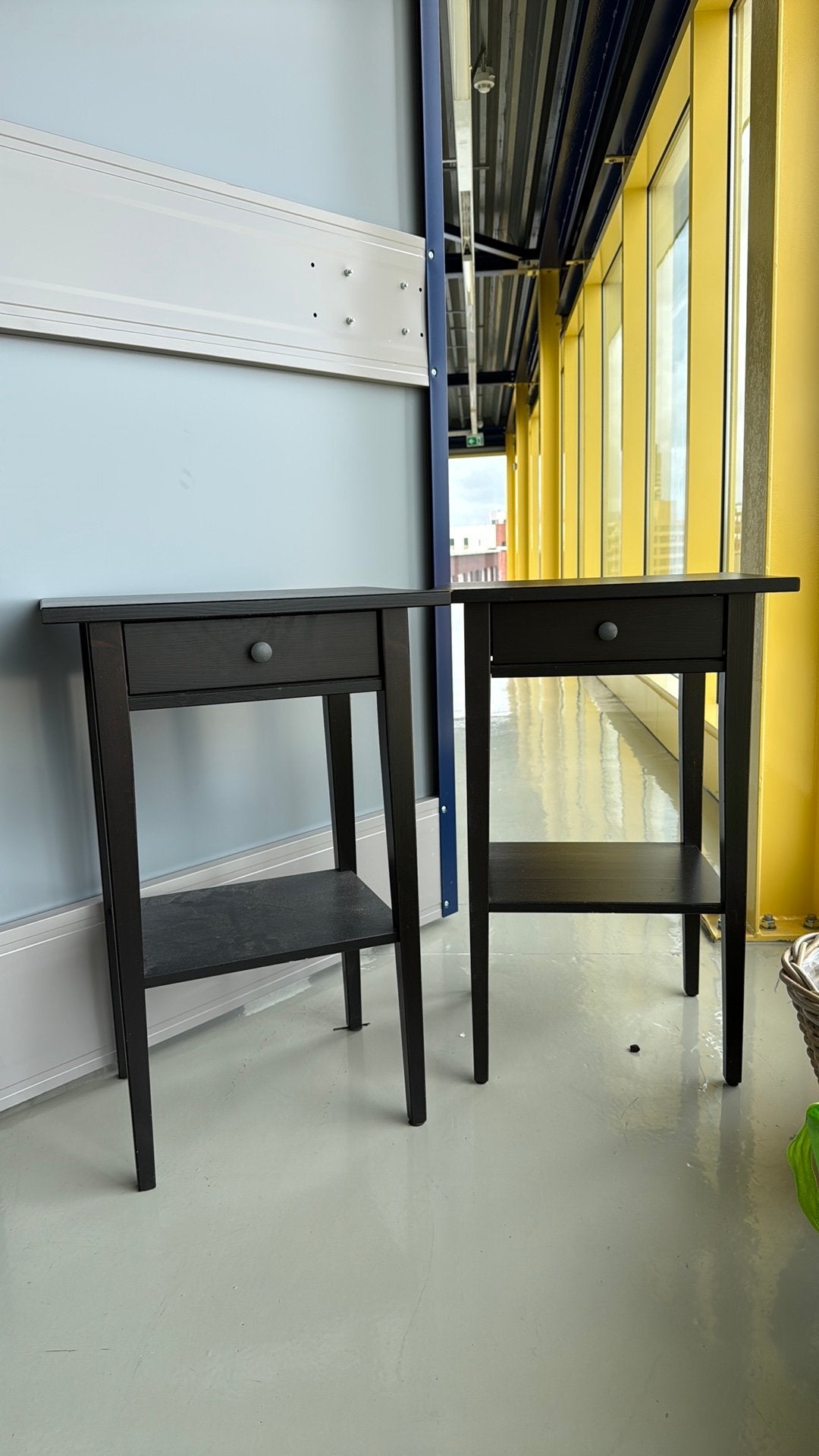 HEMNES 2 Bed side tables | Nachtkastjes | Black, Ophalen, Gebruikt, Minder dan 45 cm, 70 cm of meer