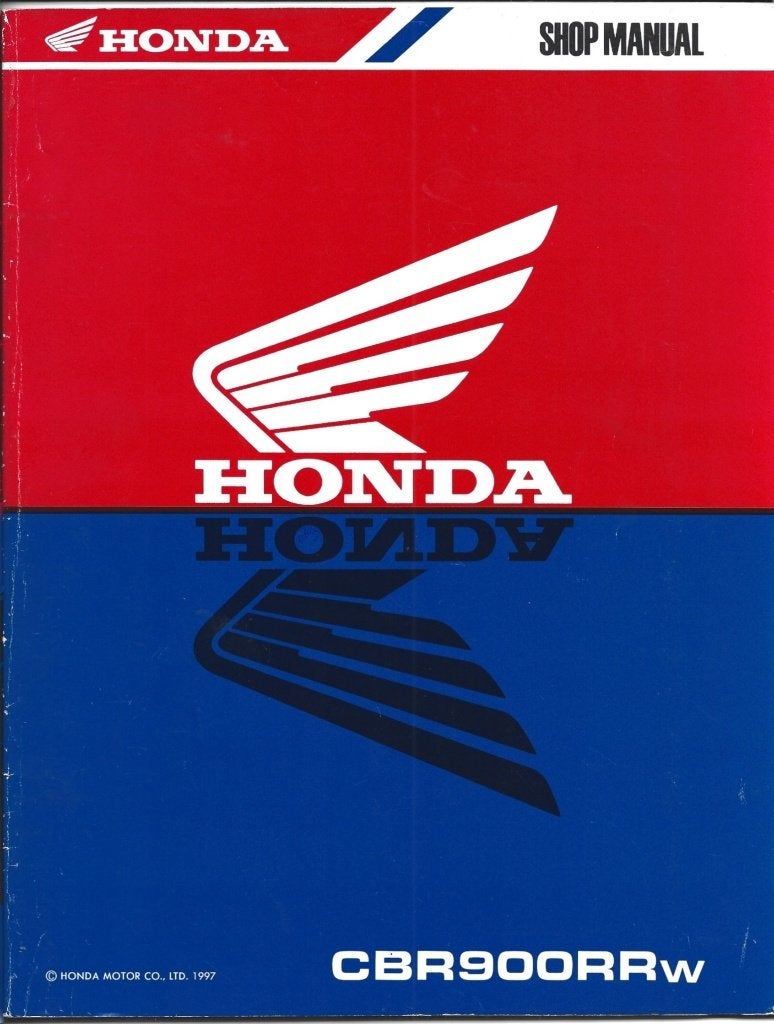 Honda CBR900 RR w supplement shop manual (7440z), Motoren, Handleidingen en Instructieboekjes, Verzenden, Honda