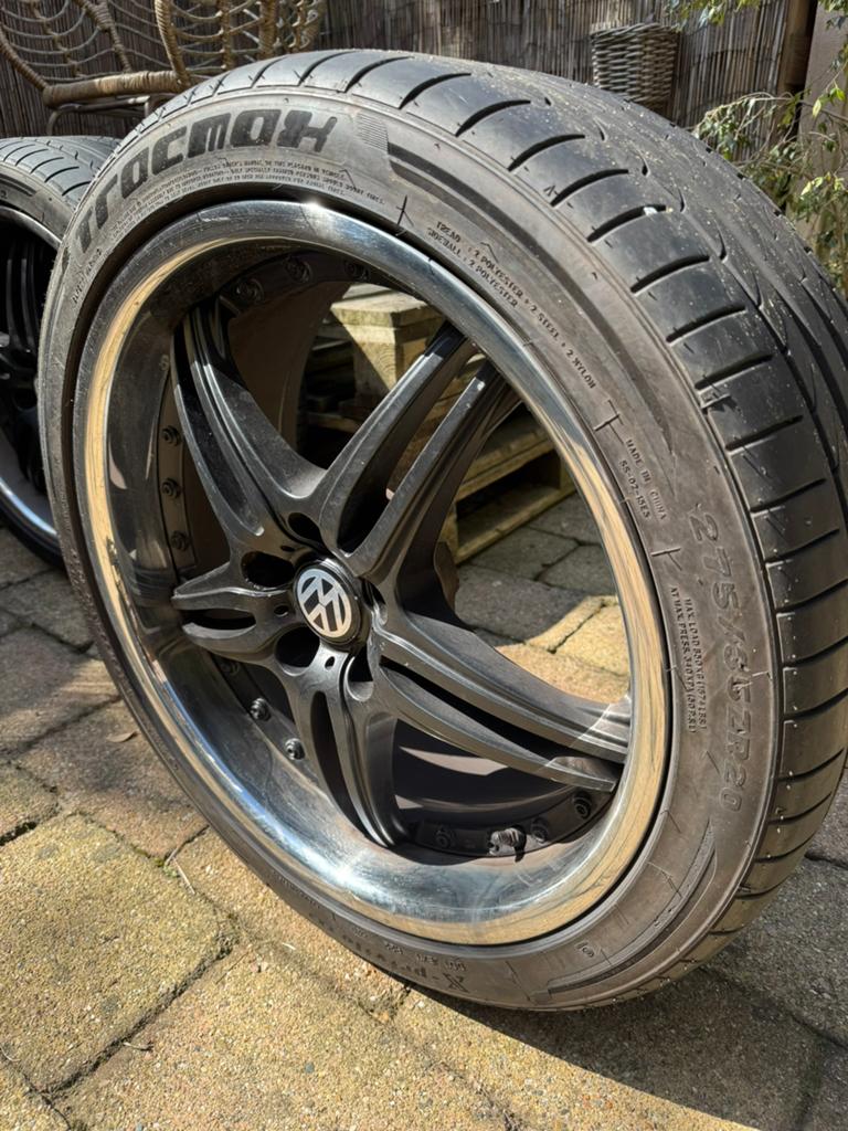 20 inch velgen plus Tracmax banden, Ophalen, Gebruikt, 275 mm, Banden en Velgen