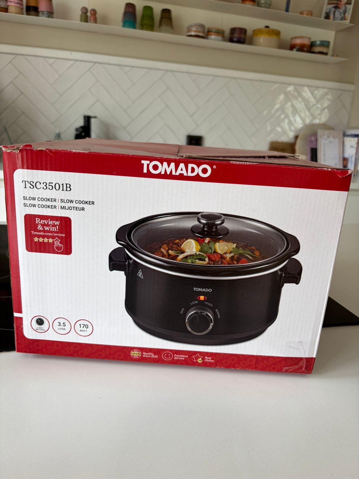 Tomado slowcooker, Ophalen, Zo goed als nieuw