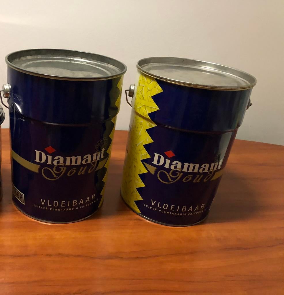 Metalen blikemmers, Huis en Inrichting, Emmers, Ophalen of Verzenden, Gebruikt, RVS