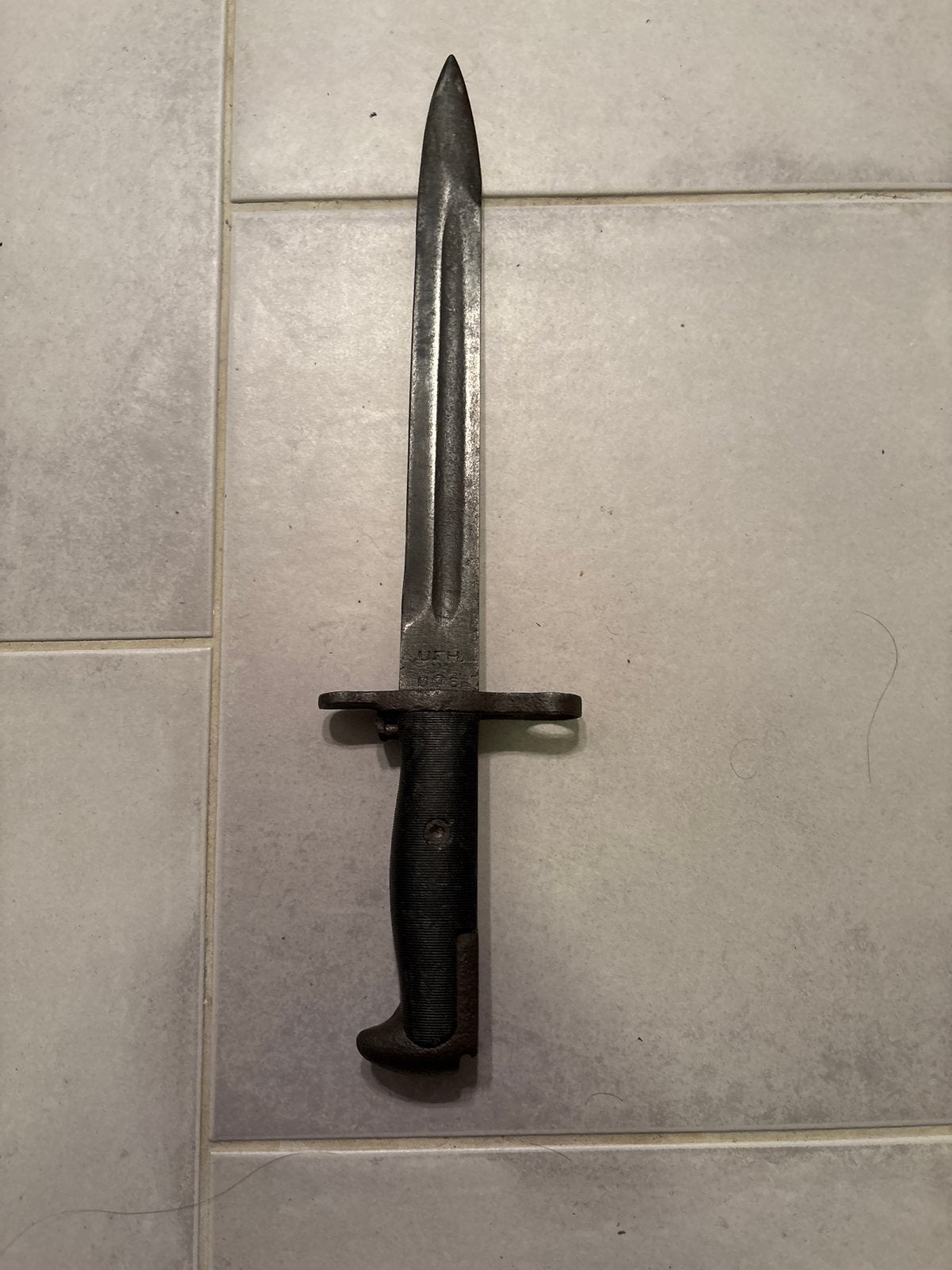 Amerikaanse WOII M1 Bajonet - US M1905/42, Verzamelen, Ophalen of Verzenden, Landmacht, Amerika, Mes of Dolk