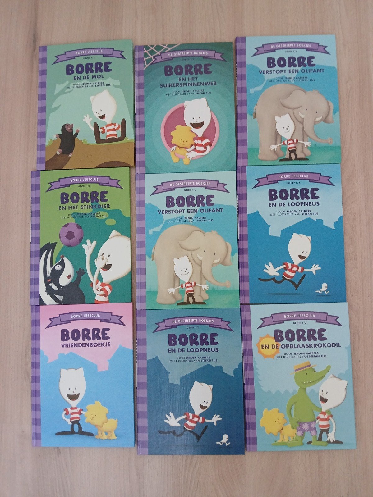 Borre Leesclub Boekenset - 9 Boeken voor Jonge Lezers, Ophalen of Verzenden, Zo goed als nieuw, Jeroen Aalbers, Fictie algemeen