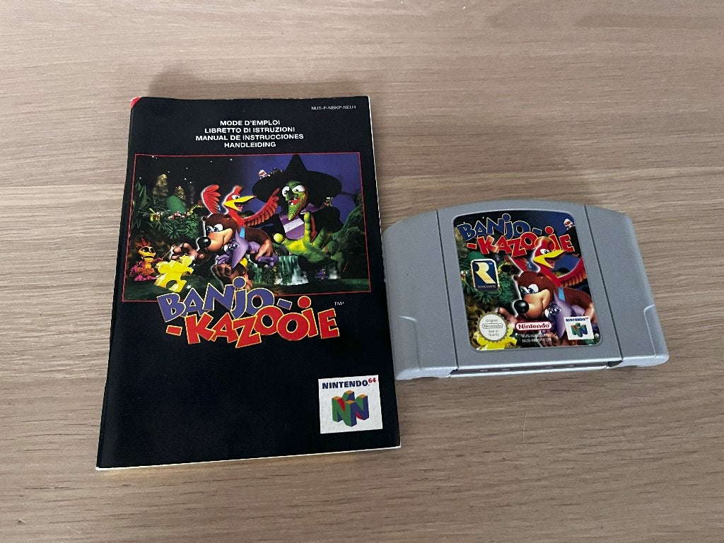 Banjo Kazooie voor Nintendo 64 incl. boekje N64, Spelcomputers en Games, Avontuur en Actie, 1 speler, Ophalen of Verzenden, Zo goed als nieuw
