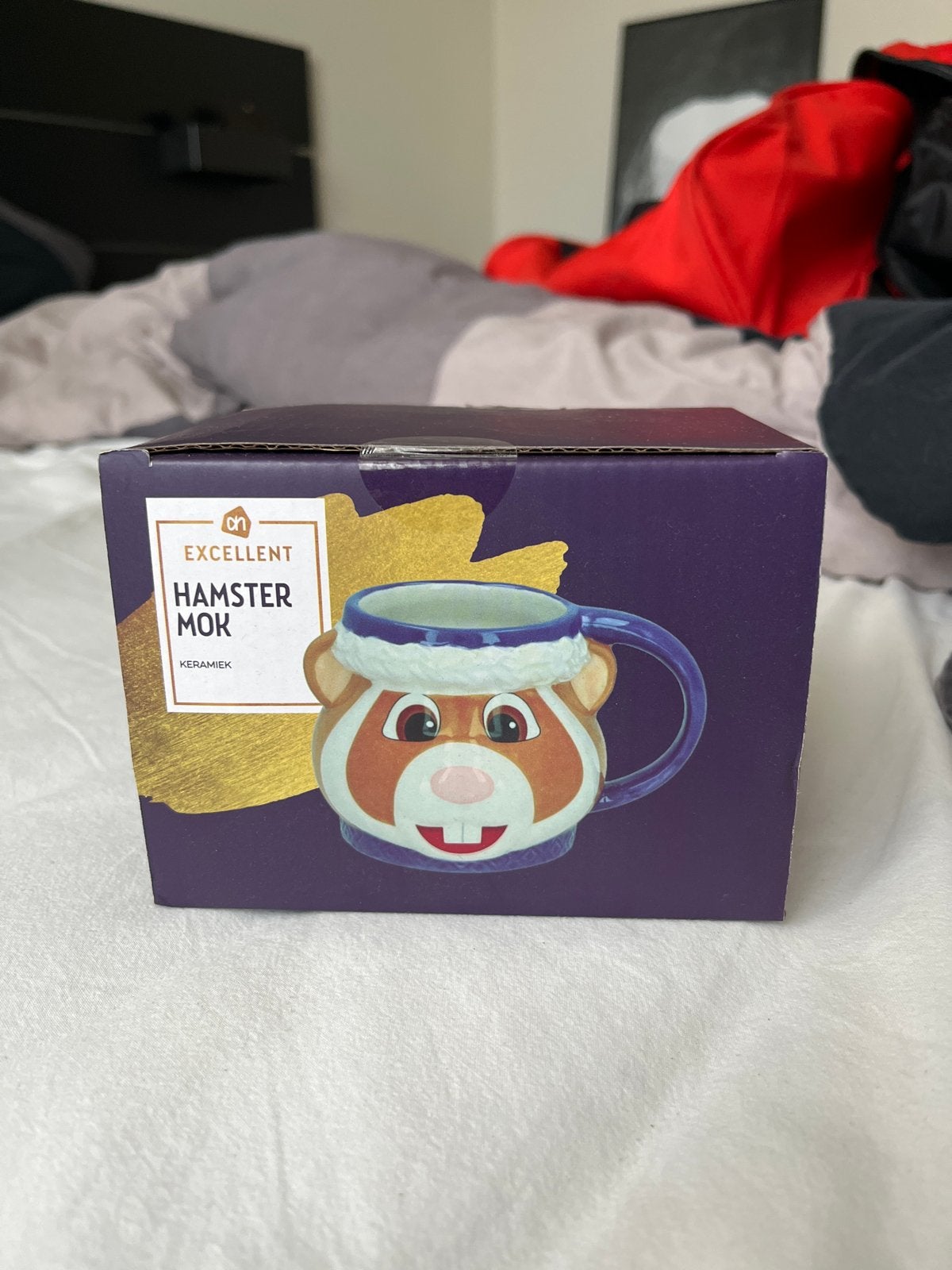 Nieuwe Hamster Mok - Albert Heijn Excellent Keramiek, Overige typen, Nieuw, Ophalen of Verzenden, Steen/keramiek