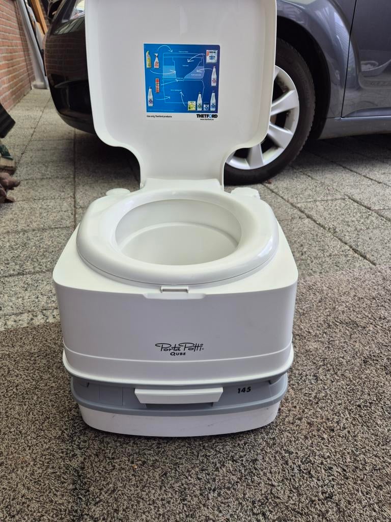 Porta Potti Qube 145 campingtoilet - Ideaal voor onderweg!, Caravans en Kamperen, Ophalen of Verzenden, Zo goed als nieuw