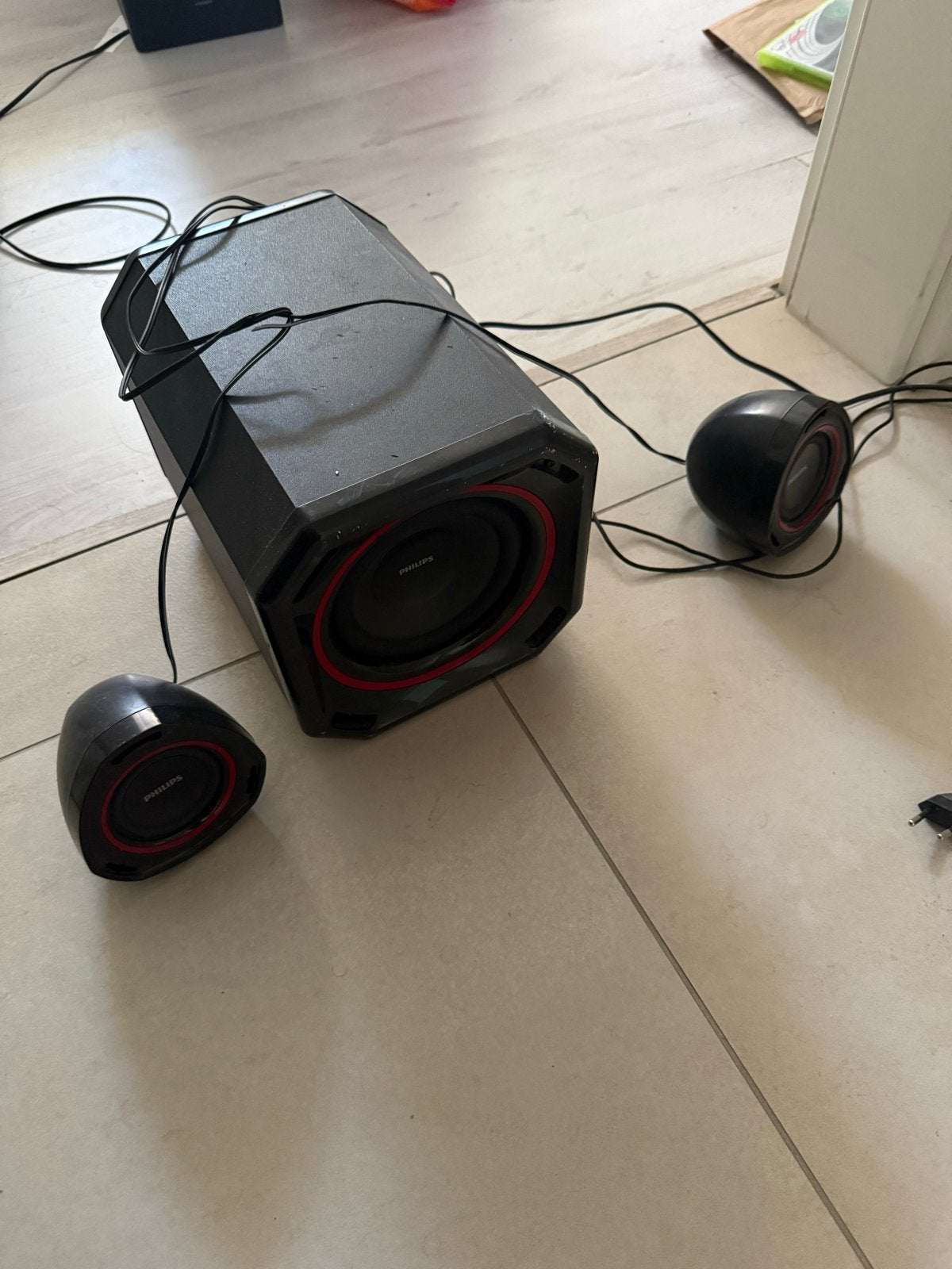 Philips 2.1 Speakerset met Subwoofer - Gebruikt, Audio, Tv en Foto, Luidsprekers, Philips, Gebruikt, Speakerset, Ophalen of Verzenden