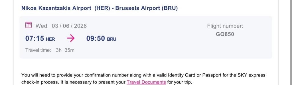 Vliegticket 2 personen Heraklion Brussel, Twee personen, Vliegtuig, Met bestemming of datum