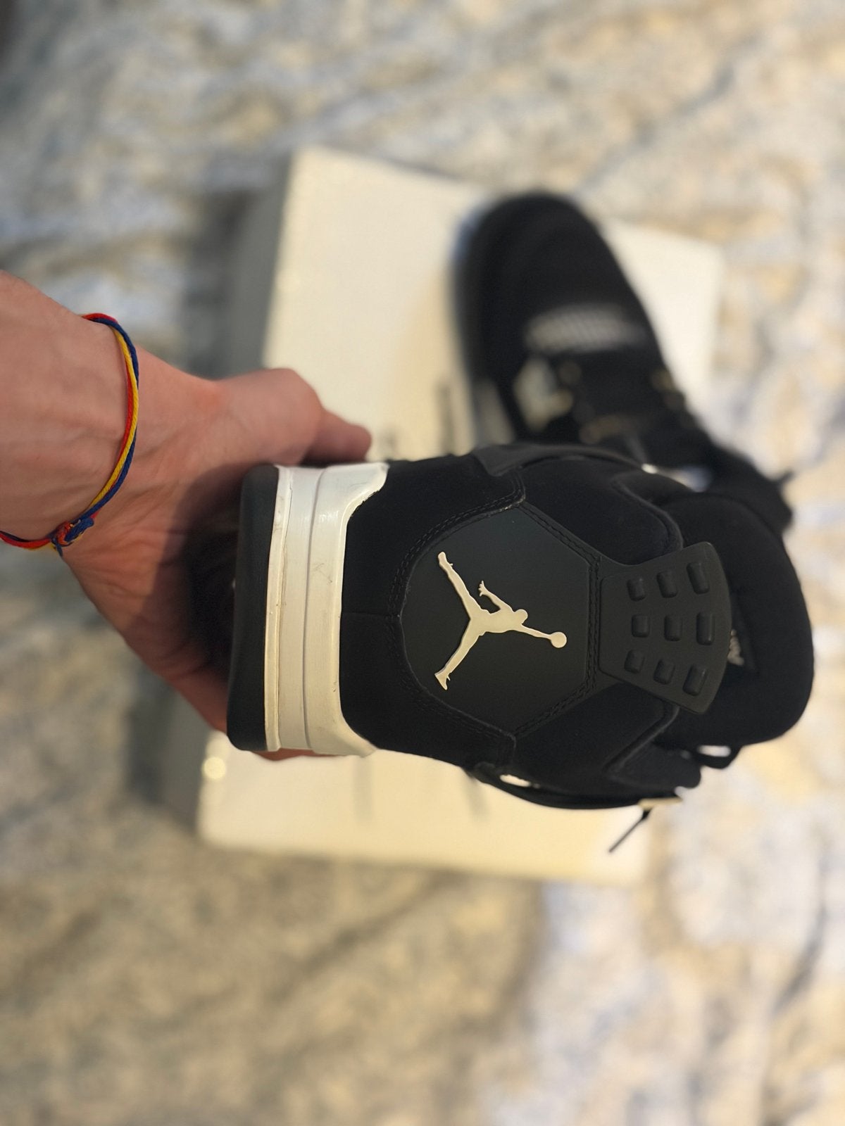 Jordan 4 White Thunder, Kleding | Heren, Schoenen, Ophalen, Gedragen, Zwart, Sneakers of Gympen