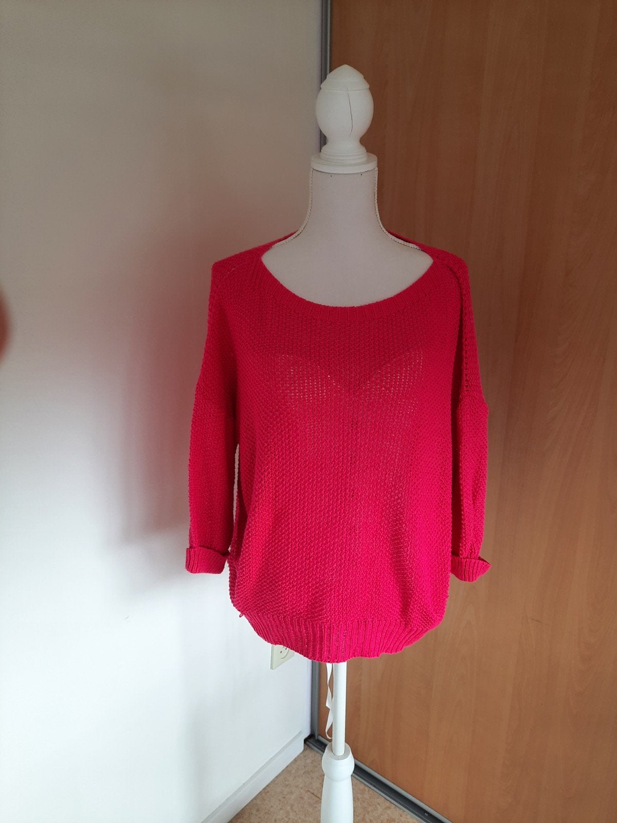 Leuke fuchsia roze trui - Maat XL, Ophalen of Verzenden, Maat 46/48 (XL) of groter, Roze