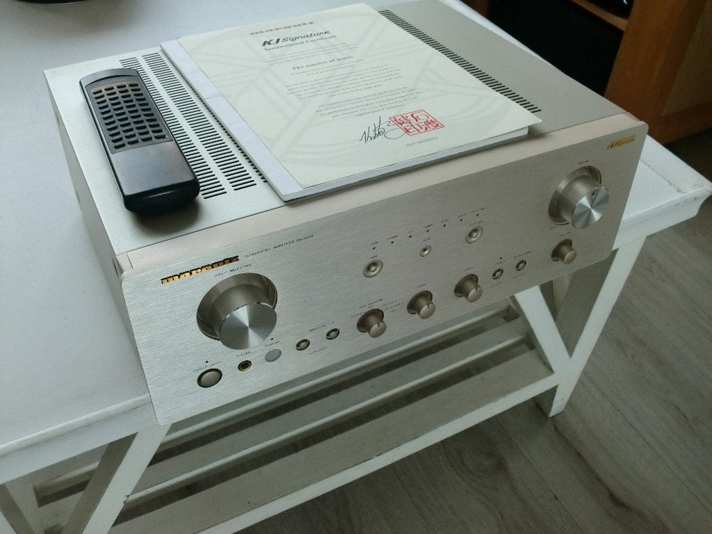 Marantz PM7200 KI Signature Stereo van eerste eigenaar af., Zo goed als nieuw, 60 tot 120 watt, Stereo, Ophalen