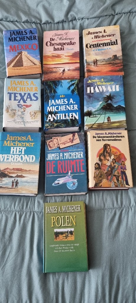 10 Boeken van James A. Michener, Ophalen, Gelezen, James A. Michener, Nederland