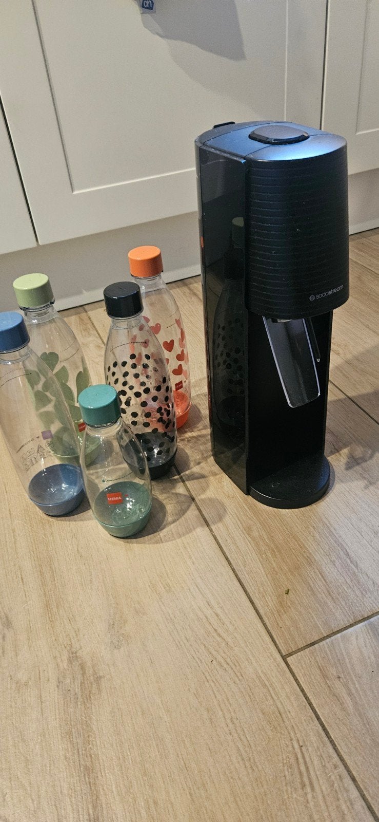 Sodastream met 5 flessen, Ophalen, Gebruikt
