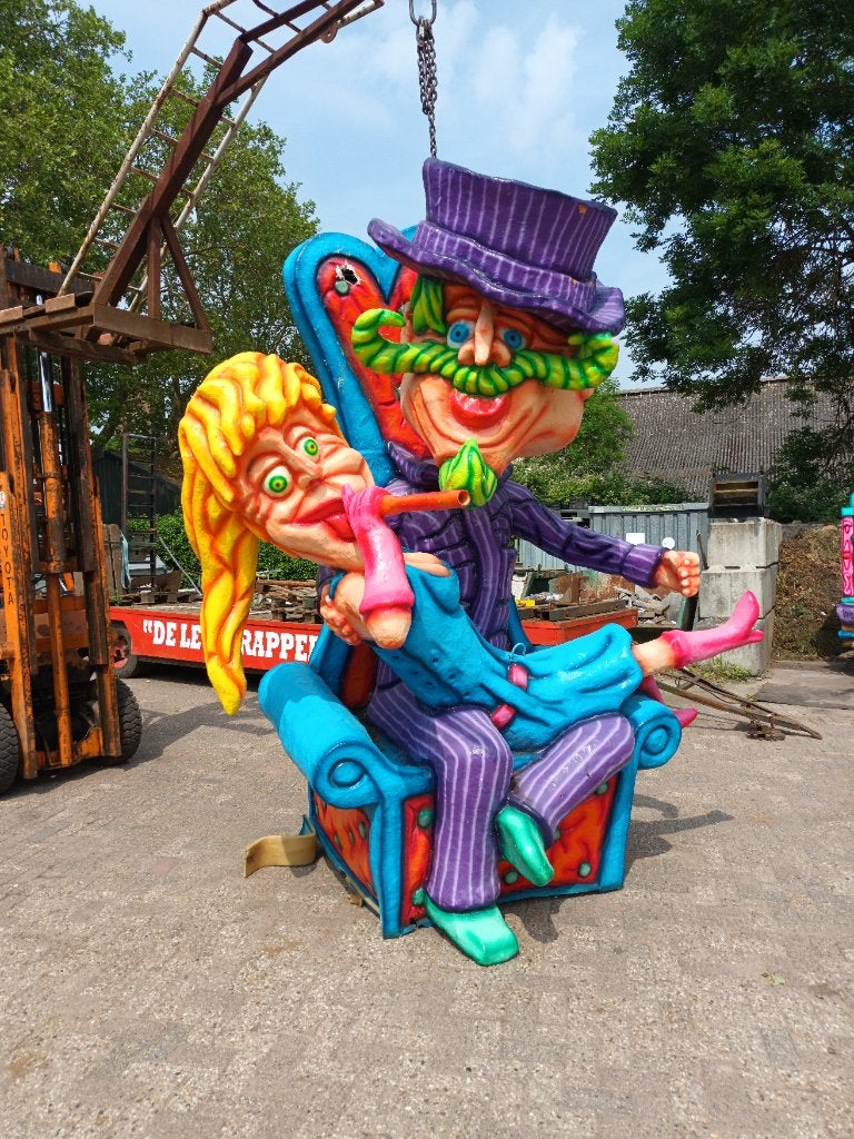 Carnavalswagen Diverse polyester poppen, Ophalen, Gebruikt, Feestartikel, Carnaval