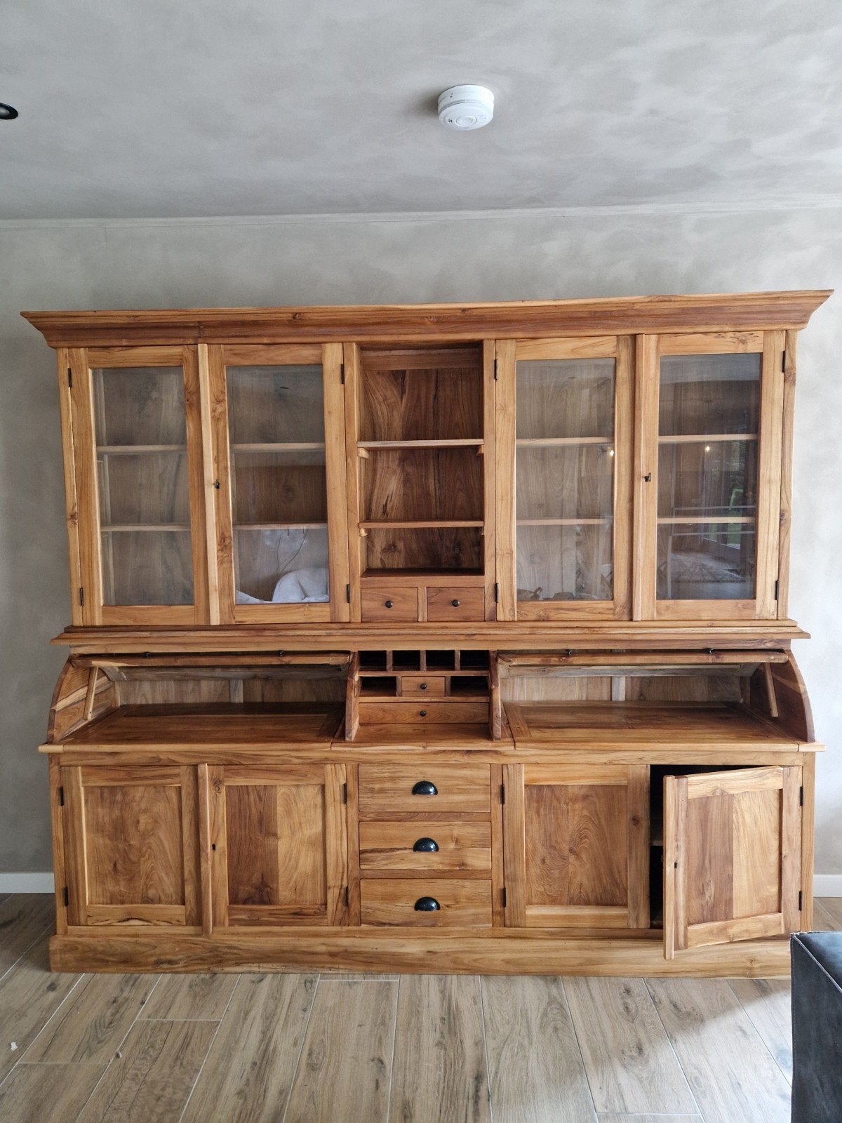 Teak hout grutter buffetkast, Ophalen, Nieuw, Klassiek, Elegant, landelijk, 200 cm of meer