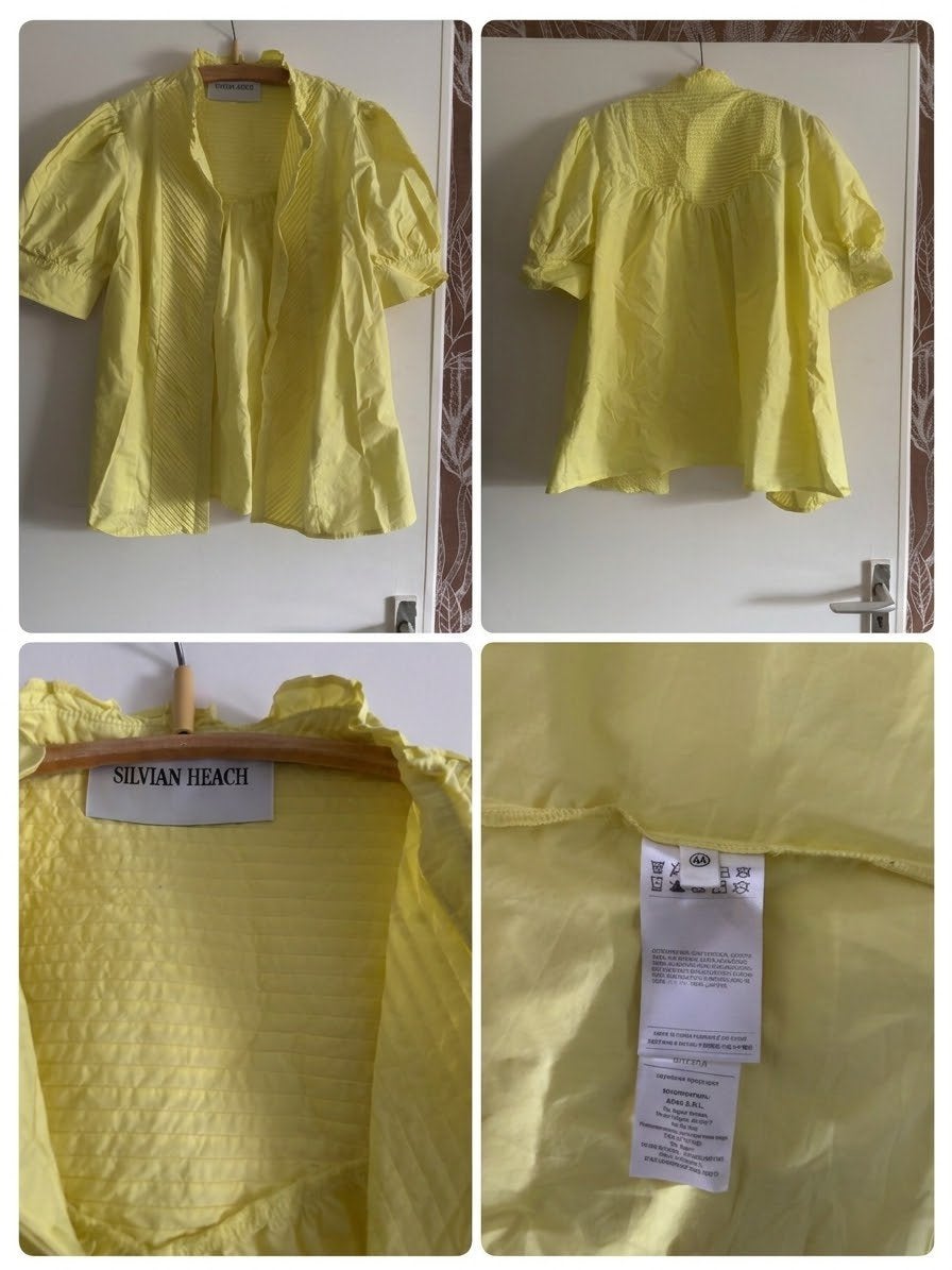 katoenen blouse met plooitjes, Ophalen of Verzenden, Zo goed als nieuw, Maat 38/40 (M)