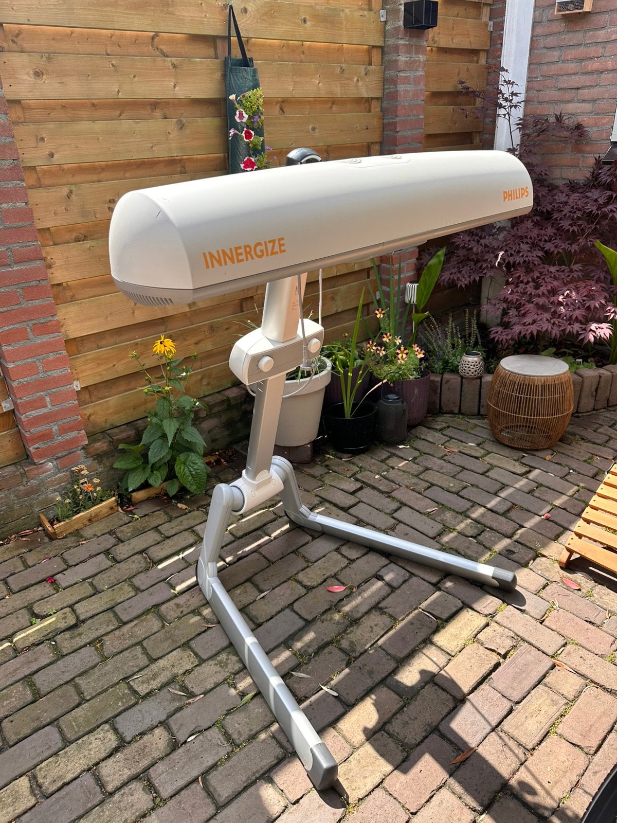 Philips Innergize zonnebank gezichtsbruiner solarium, Ophalen, Gebruikt, Zonnebank enkelzijdig, Minder dan 10 lampen