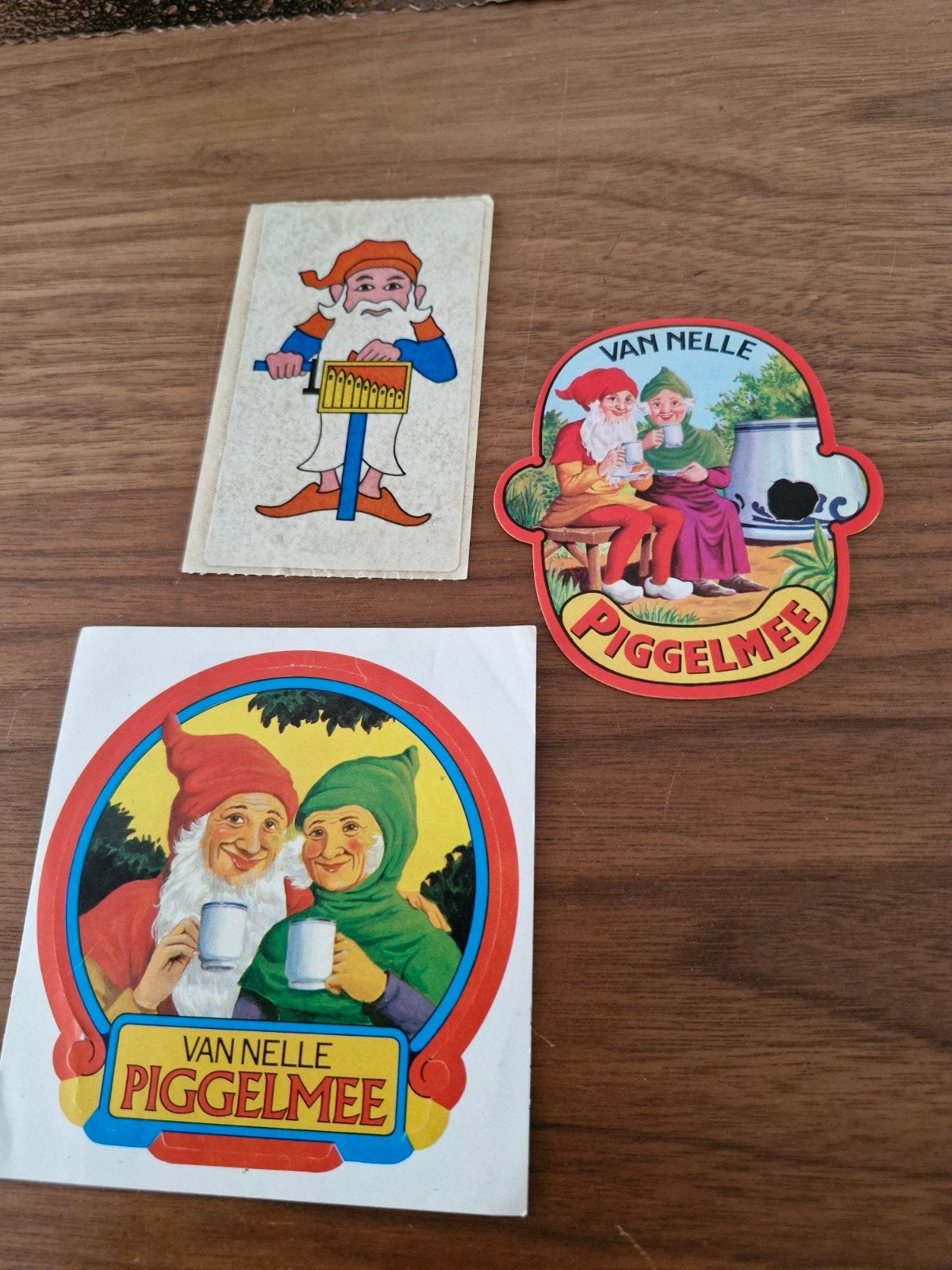 376 Vintage Van Nelle Piggelmee stickers - set van 3, Verzamelen, Ophalen of Verzenden, Gebruikt, Strip of Tekenfilm
