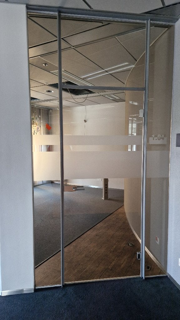 Glazen deur binnendeur taatsdeur + metalen kozijn ( 298 ), Ophalen, 120 cm of meer, Binnendeur, Nb