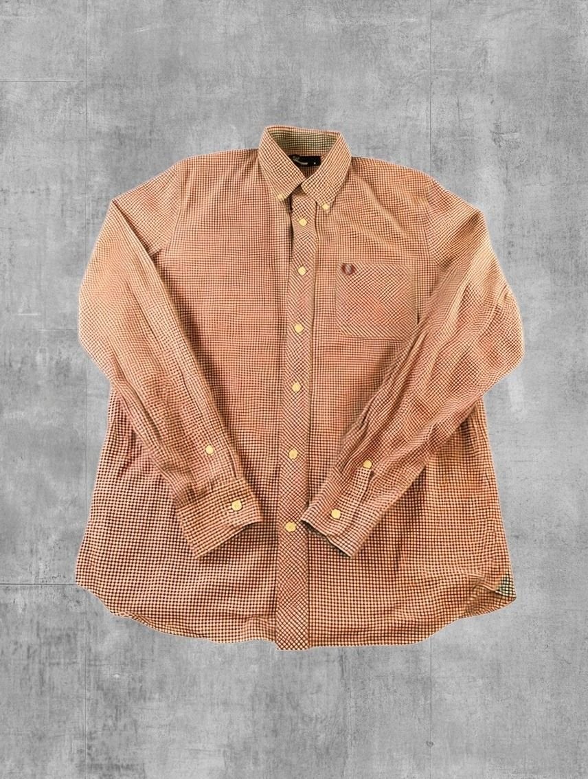 Rood geruit Fred Perry overhemd, maat M (flanel, Reichenbachstrasse 12, 80469 München, Duitsland, Verzenden, Halswijdte 39/40 (M)
