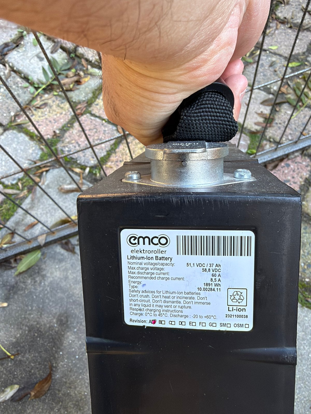 Emco 37AH accu met STORING, Ophalen of Verzenden