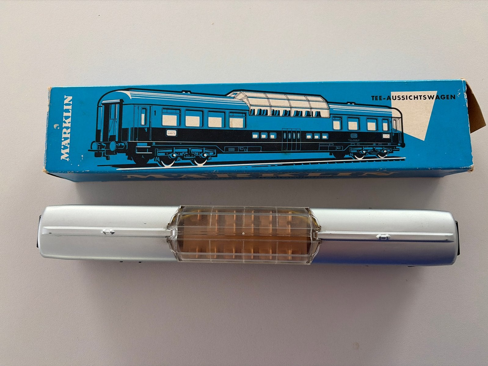 Märklin TEE Uitzichtwagen 4090 met originele doos, Wisselstroom, Gebruikt, Wagon, Ophalen of Verzenden