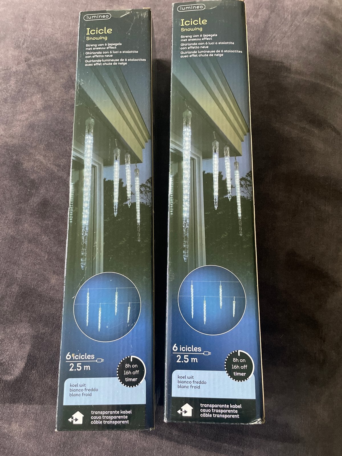 Lumineo Icicle Snowing LED-verlichting (2 stuks), Kunststof, Minder dan 50 watt, Nieuw, Ophalen of Verzenden