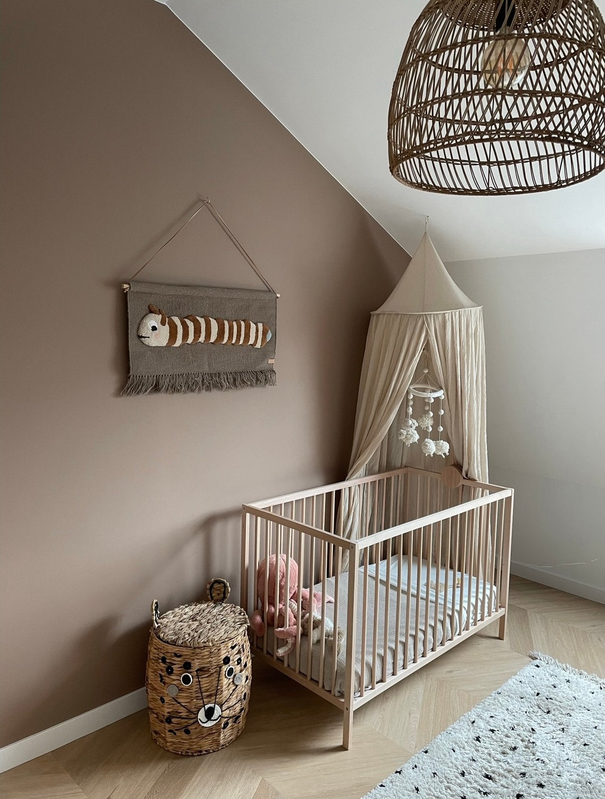 Houten ledikant met matras, Kinderen en Baby's, Ophalen, Gebruikt, 70 tot 85 cm, 140 tot 160 cm