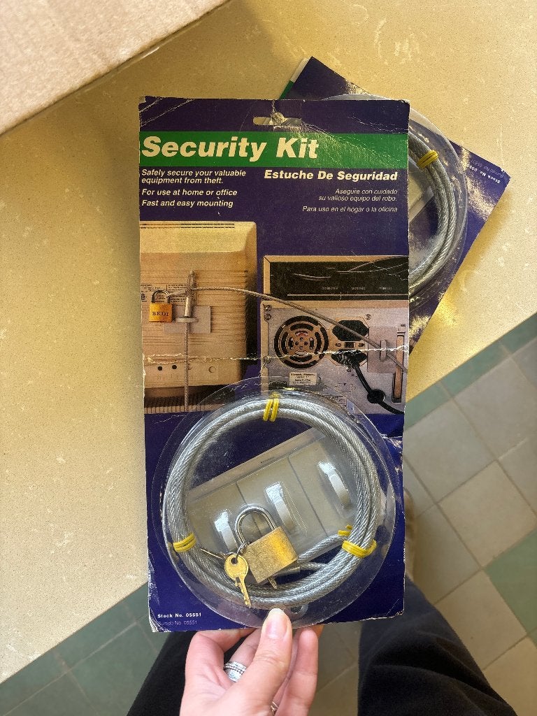 Security kit kabelslot pc diefstalbeveiliging set  CS26795, Ophalen of Verzenden, Nieuw