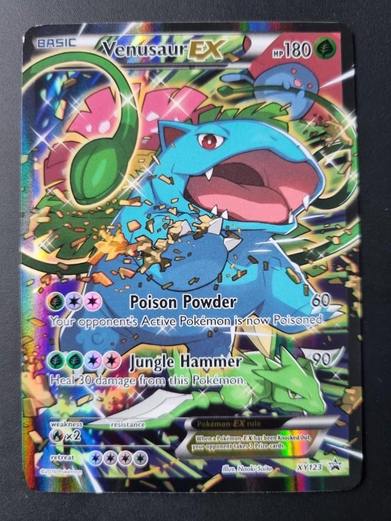 Pokemon xy promo holo venusaur ex xy123 mythical collection, Hobby en Vrije tijd, Verzamelkaartspellen | Pokémon, Ophalen of Verzenden