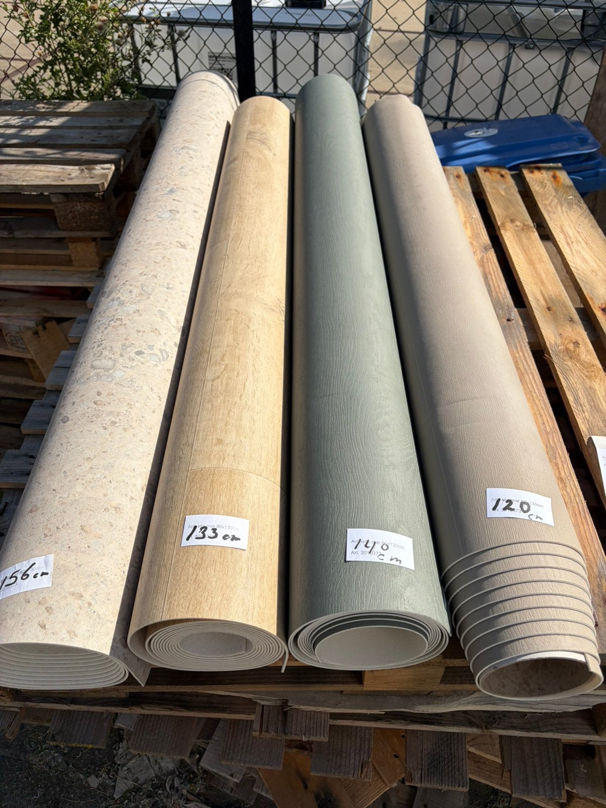 Restanten merk vinyl 400 cm breed - diverse lengtes, Huis en Inrichting, Stoffering | Vloerbedekking, Katoenstr 18/5, Beige, Nieuw