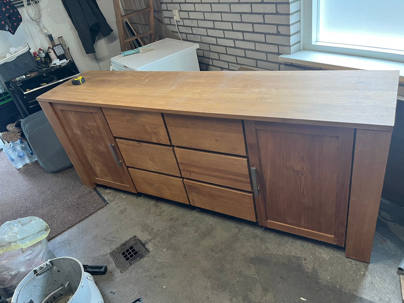 Dressoir teak hout!, Ophalen, Zo goed als nieuw, 25 tot 50 cm, 200 cm of meer
