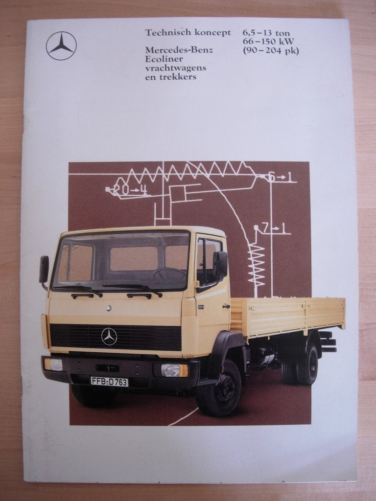 Mercedes Ecoliner Brochure 1988 – 709 809 814 914 1114, Zo goed als nieuw, Mercedes-Benz, Mercedes, Ophalen of Verzenden