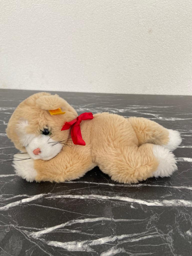 Steiff poes met knop 25 cm, Ophalen of Verzenden