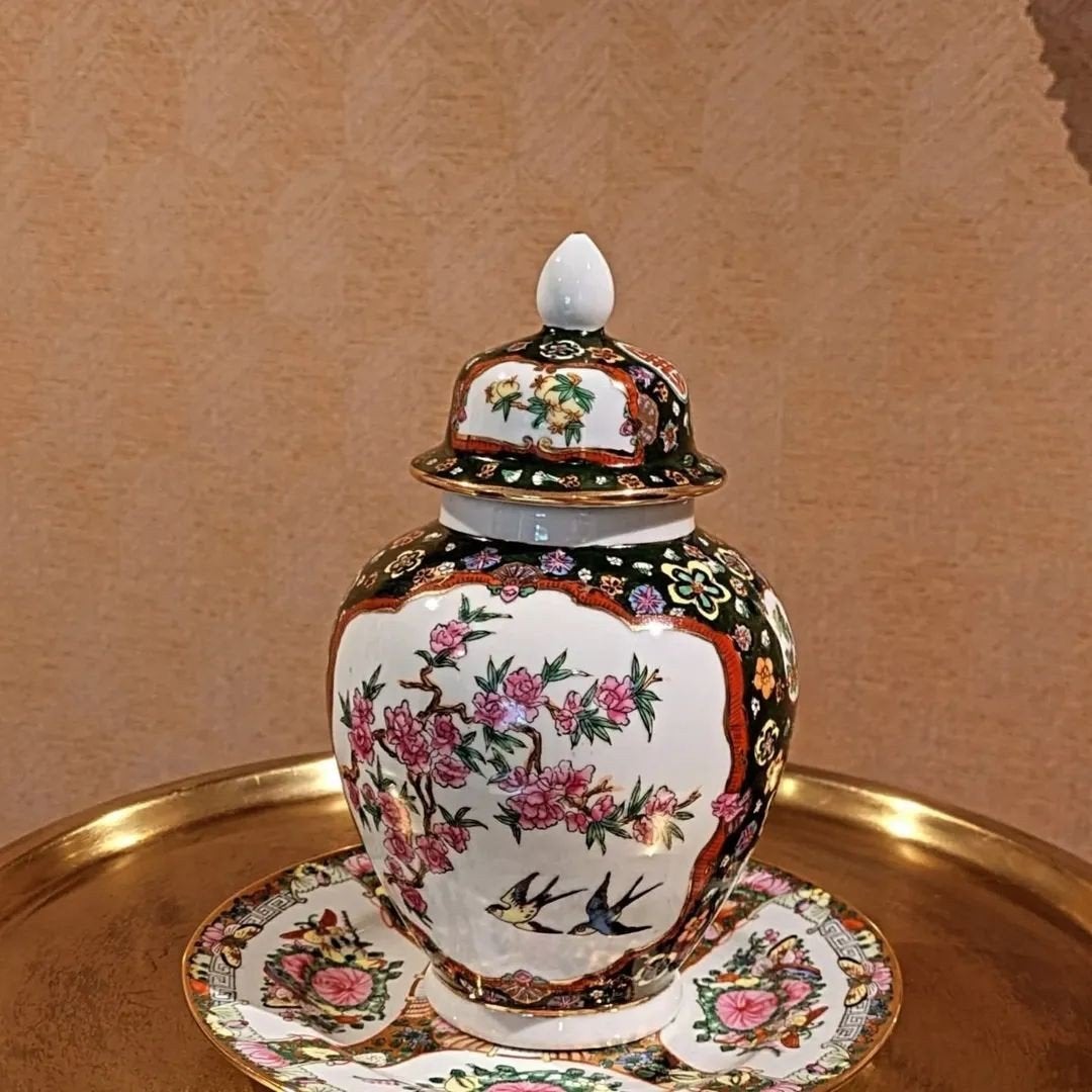 Chinese vintage handbeschilderde theepot / vaas / gemberpot, Antiek en Kunst, Ophalen of Verzenden