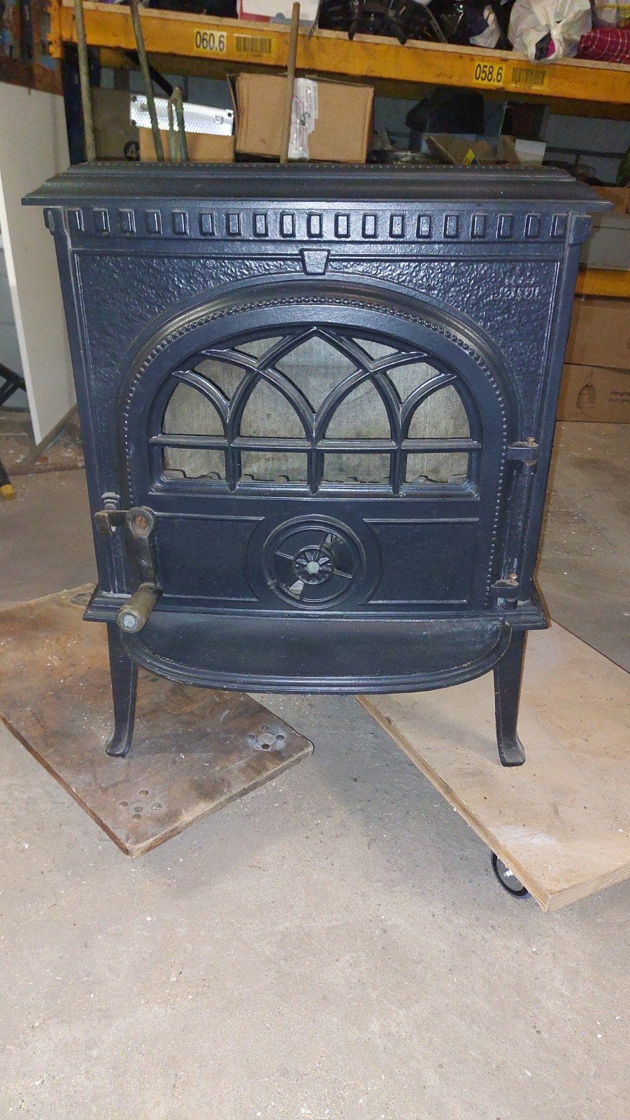 Nette Jotul F3 houtkachel met T-stuk en dikwandige buis, Huis en Inrichting, Ophalen, Gebruikt, Houtkachel, Vrijstaand