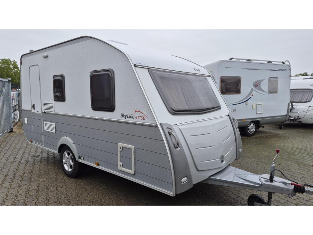 Keurige Kip Skyline 41TDB fransbed en zithoek. 1e eigenaar!, Bedrijf, Treinzit, 750 - 1000 kg, Overige typen