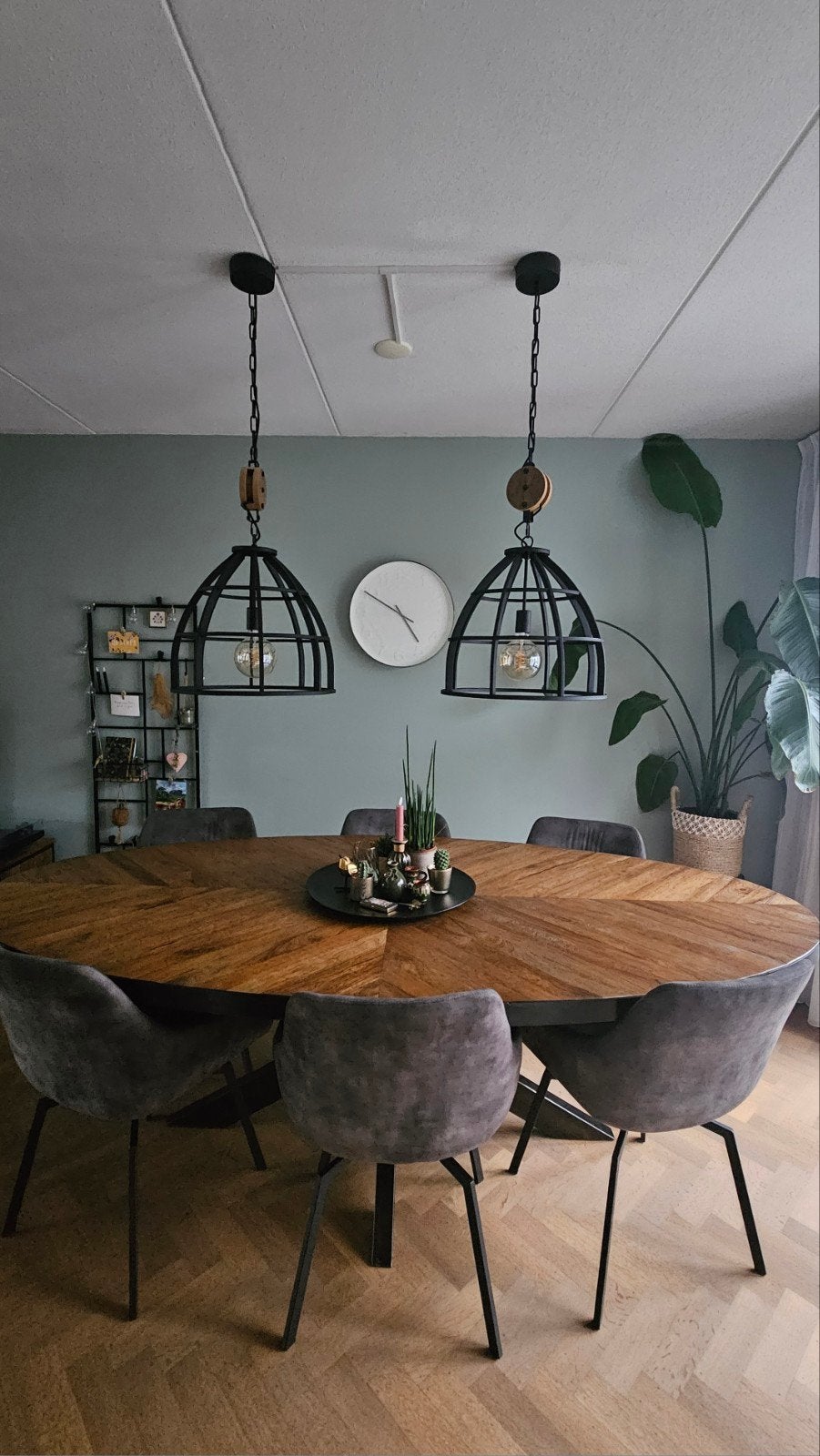 industriële eettafel 240 X 120 met zwart metalen spinpoot, Huis en Inrichting, Tafels | Eettafels, Ophalen, 100 tot 150 cm, 200 cm of meer