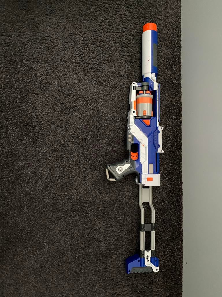 Nerf N-Strike Elite Retaliator Blaster, Ophalen of Verzenden, Zo goed als nieuw