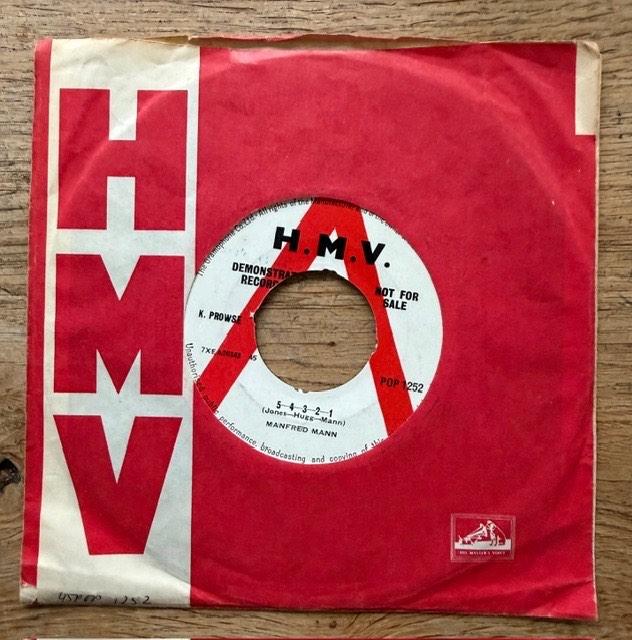 Manfred Mann - 5-4-3-2-1 Demo copy ZELDZAAM, 7 inch, Single, Ophalen of Verzenden, Zo goed als nieuw