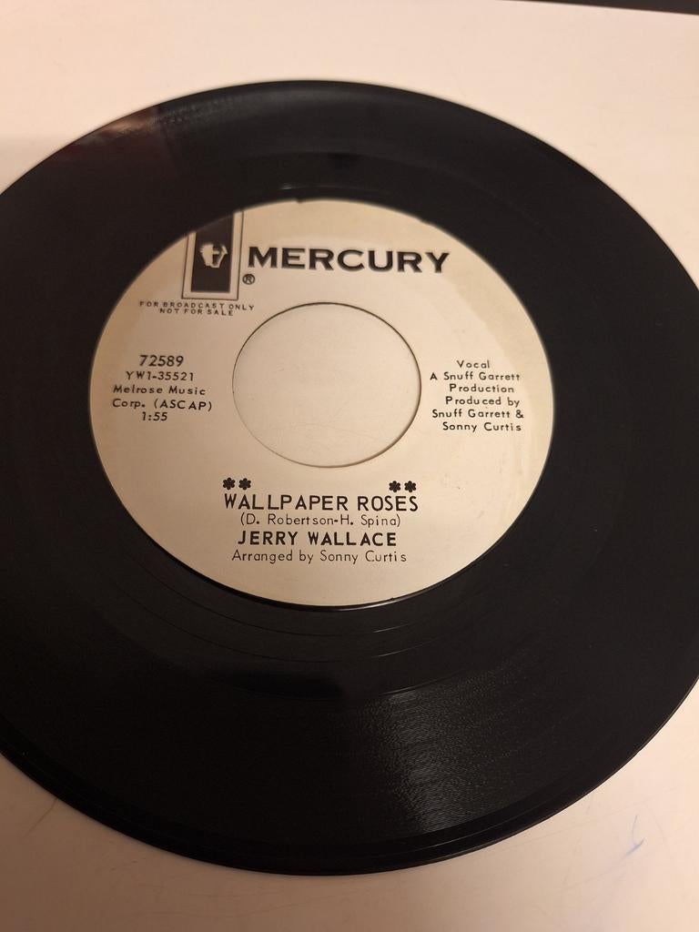 Jerry Wallace - Wallpaper Roses, 1966. DEMO., Verzenden, 7 inch