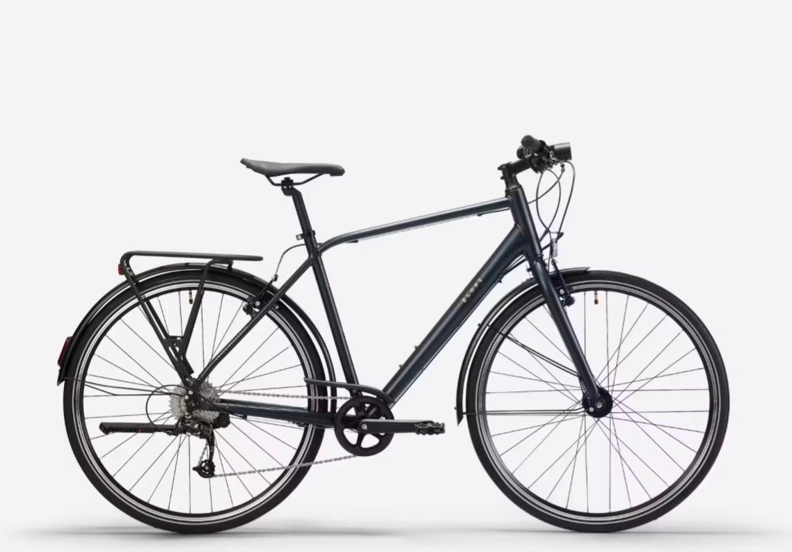 B'Twin Elops 500 Stadsfiets -  nieuw, 53 tot 56 cm, Velgrem, Versnellingen, Zo goed als nieuw