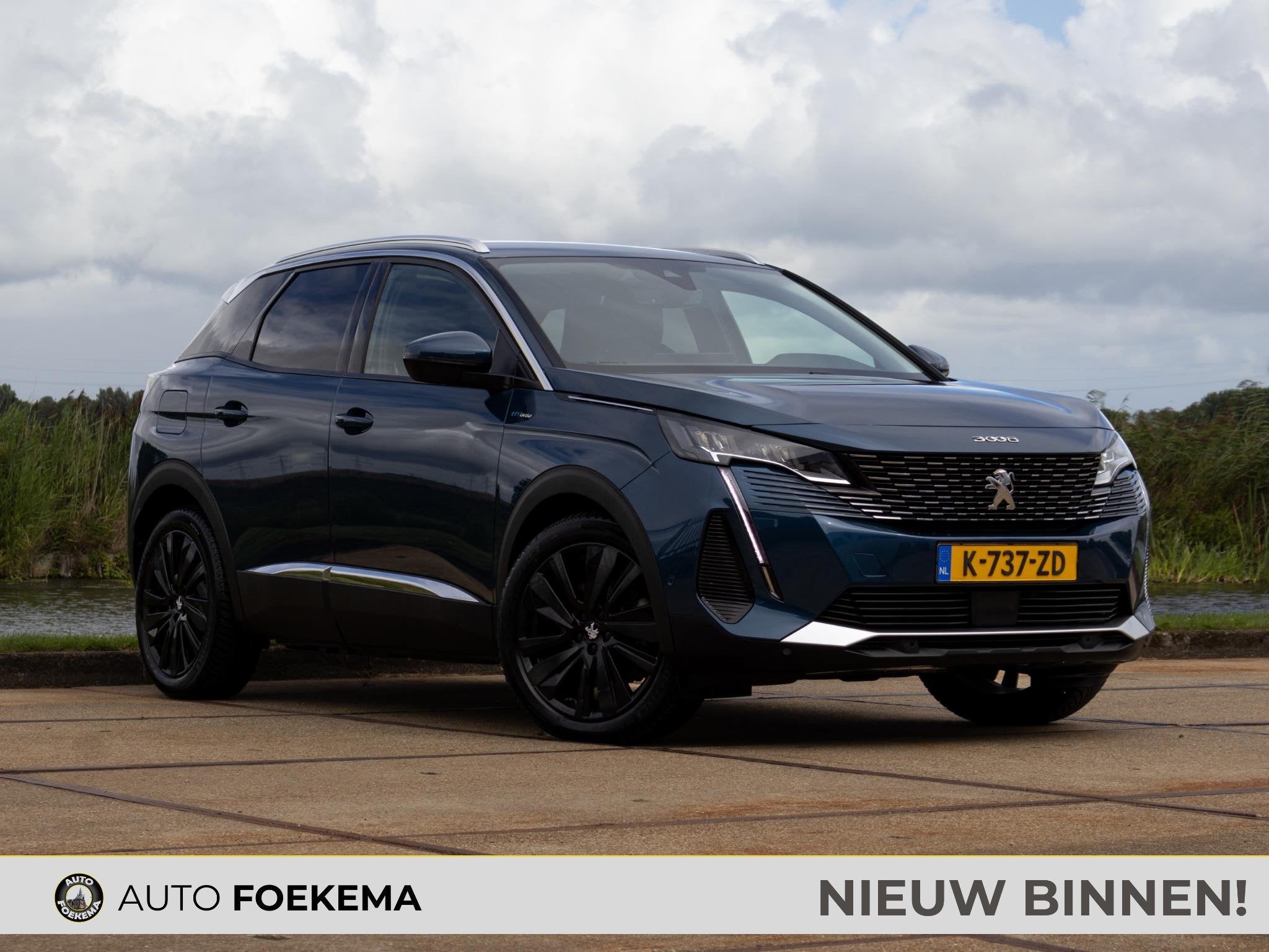 Peugeot 3008 1.6 HYbrid 225 Blue Lease Allure HUD Camera LED, Euro 6, 4 cilinders, Blauw, Leder en Stof