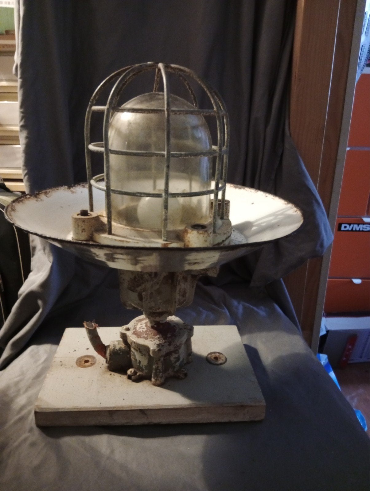 Vintage Explosievrije Kooilamp - Robuust Gietijzer, Ophalen of Verzenden