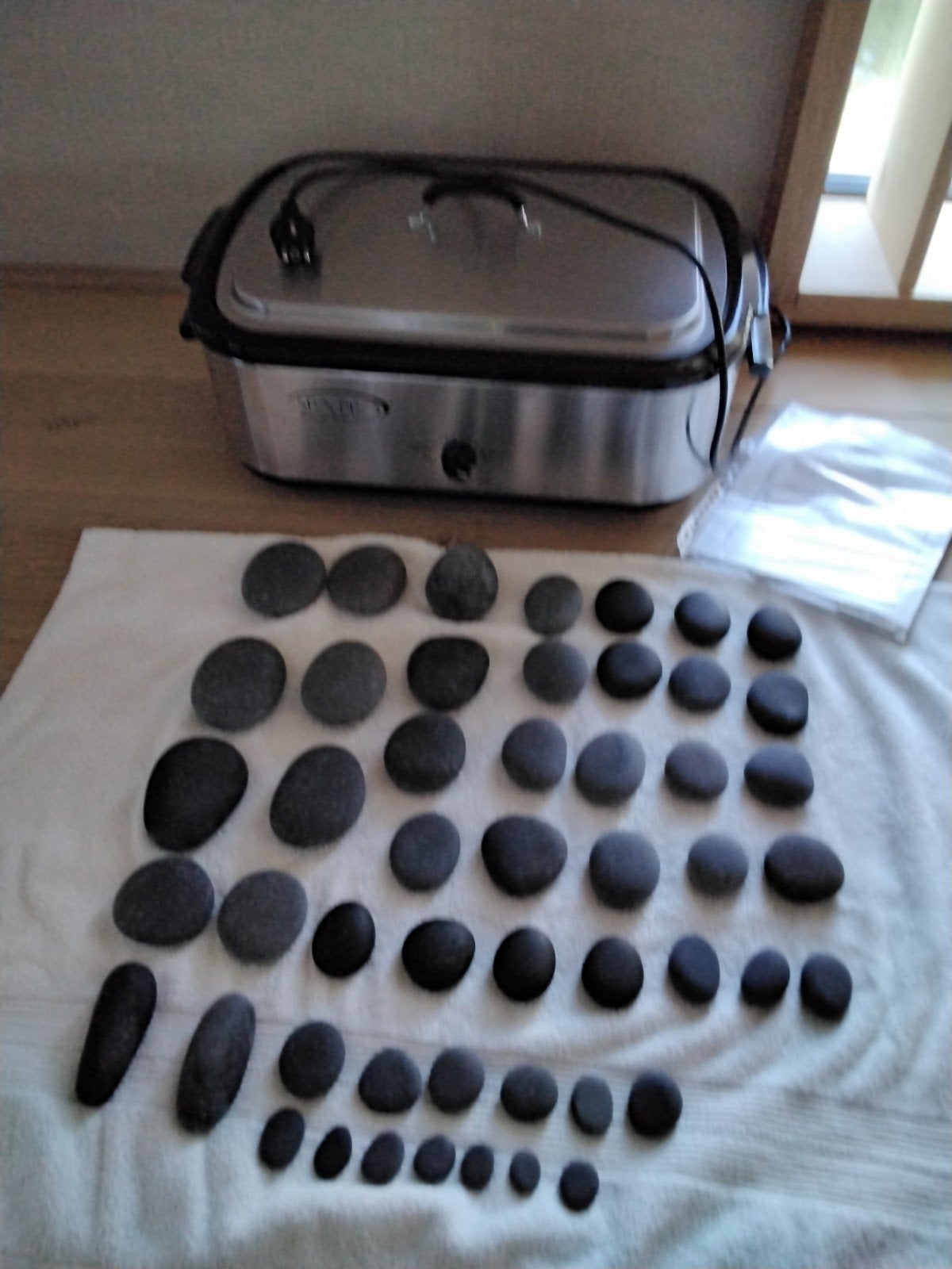 Spa Pro Massage steenverwarmer met hotstones, Ophalen, Zo goed als nieuw, Hotstone