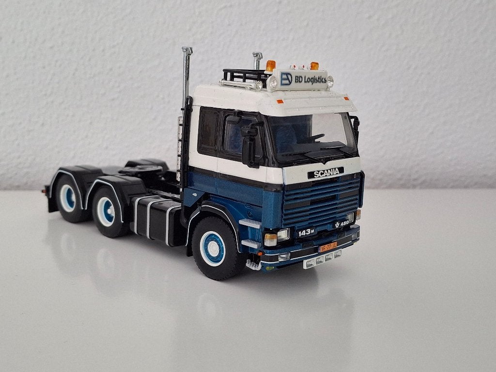 Scania 143 6x2 BD Logistics WSi 1/50 met certificaat, Hobby en Vrije tijd, Modelauto's | 1:50, Ophalen of Verzenden, Nieuw, Bus of Vrachtwagen