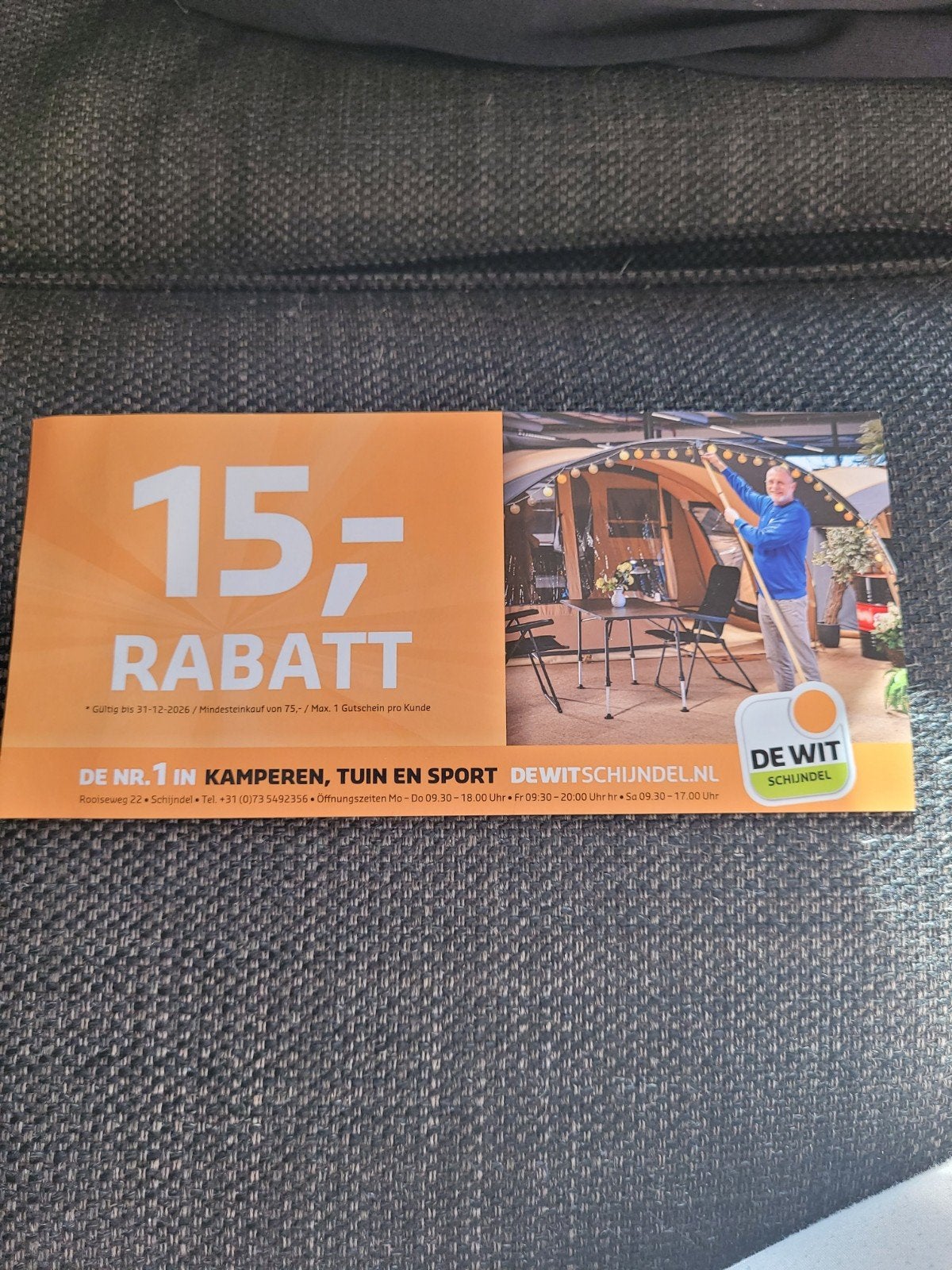 tegoed bon de wit schijndel, Eén persoon, Cadeaubon