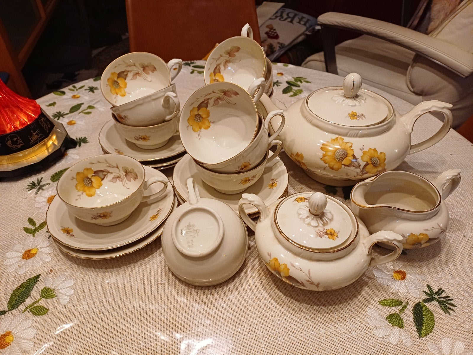 Prachtig Vintage Duits Theeservies (Bavaria) – 11-persoons, Ophalen of Verzenden