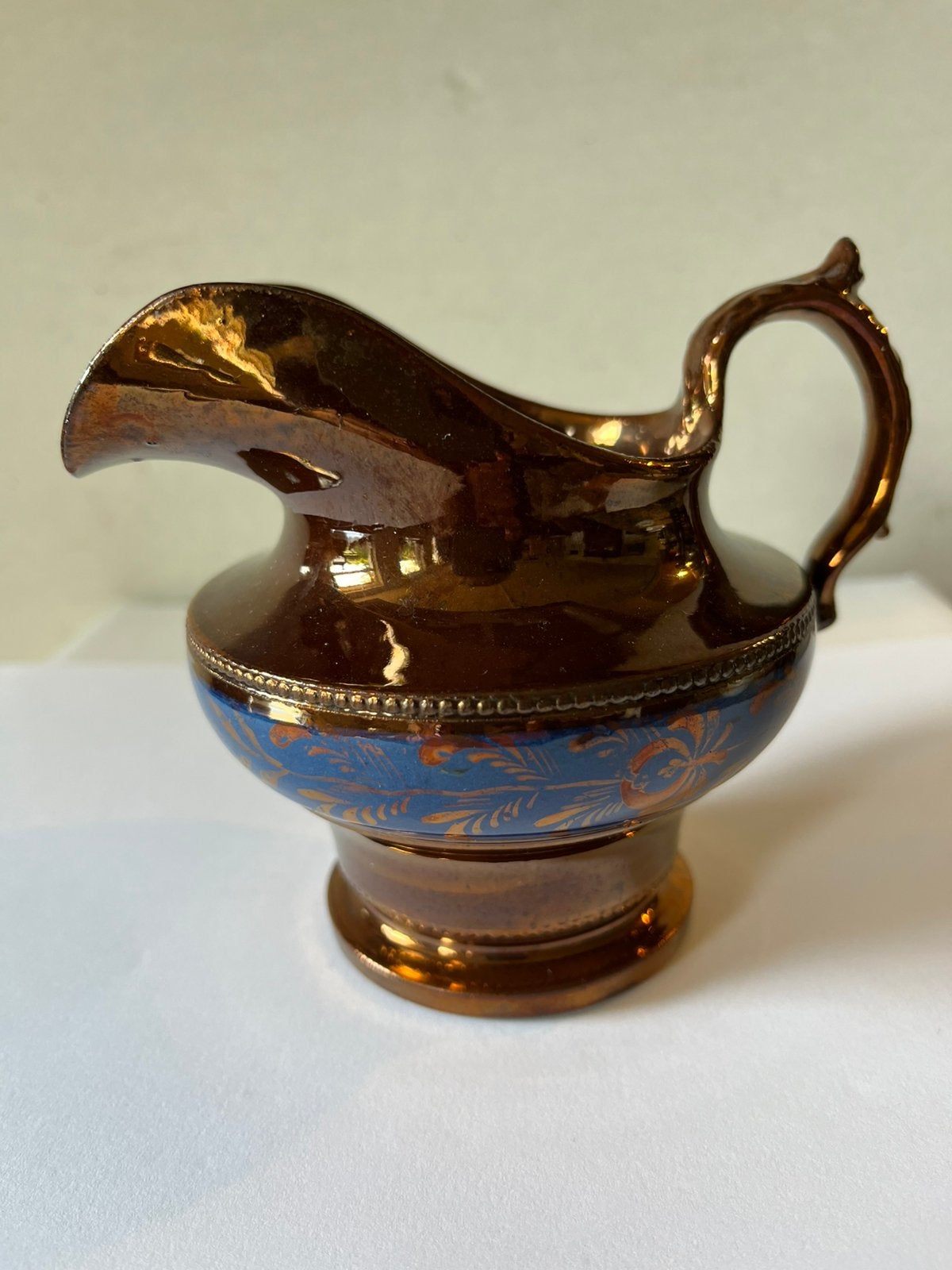 Koperglazuur melkkannetje, Staffordshire ca 1850, Ophalen of Verzenden