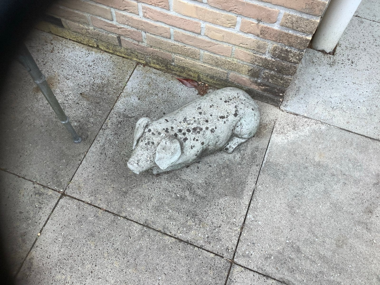 Betonnen varken - Tuinbeeld, Tuin en Terras, Tuinbeelden, Ophalen of Verzenden, Gebruikt, Beton, Dierenbeeld